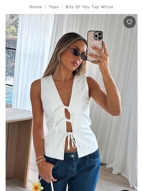 White Fox Boutique Bits Of You White Top